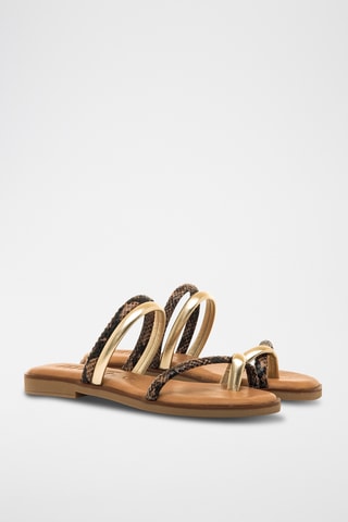 Sandales Alysa - Marron et doré