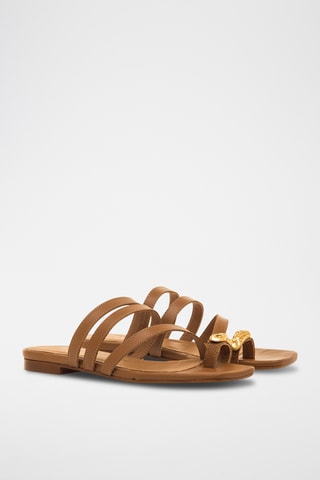 Sandales en cuir Necane - Marron clair