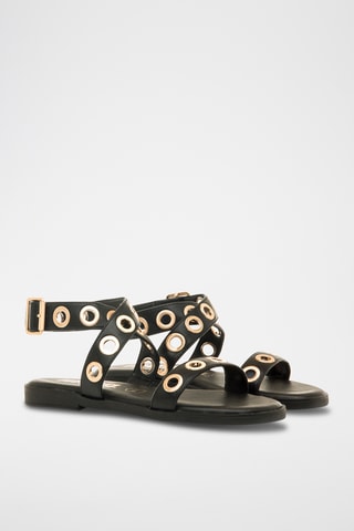 Sandales en cuir Alysa - Noir