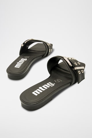 Mules en cuir Necane - Noir