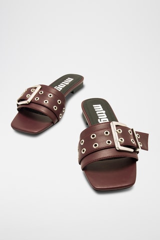 Mules en cuir Necane - Bordeaux