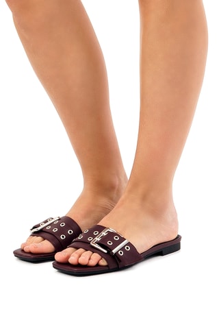 Mules en cuir Necane - Bordeaux