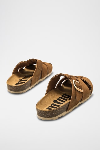 Mules en nubuck Liliane - Marron