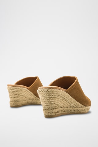 Sabots compensés en nubuck Austen - Marron