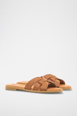 Mules en cuir Maria - Marron