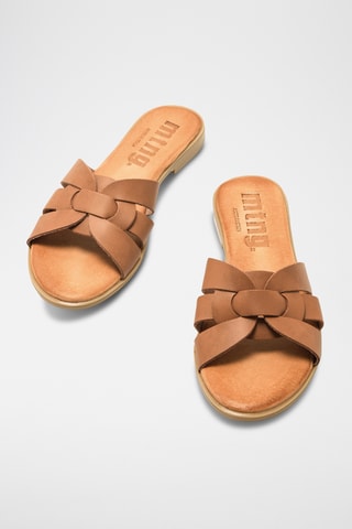 Mules en cuir Maria - Marron