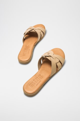 Mules en cuir Maria - Taupe