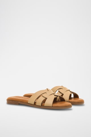 Mules en cuir Maria - Beige