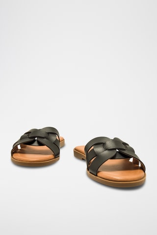 Mules en cuir Maria - Noir