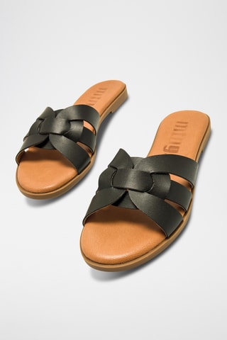 Mules en cuir Maria - Noir