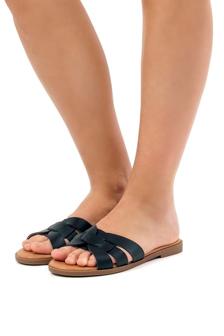 Mules en cuir Maria - Noir