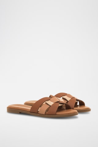 Mules en cuir Maria - Marron