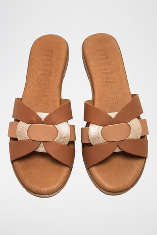 Mules en cuir Maria - Marron