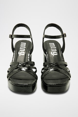 Sandales à talons vernies Britt - Noir