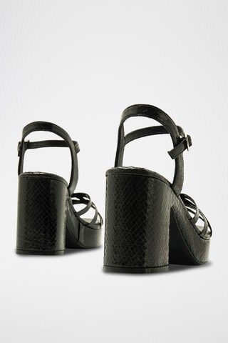 Sandales à talons vernies Britt - Noir