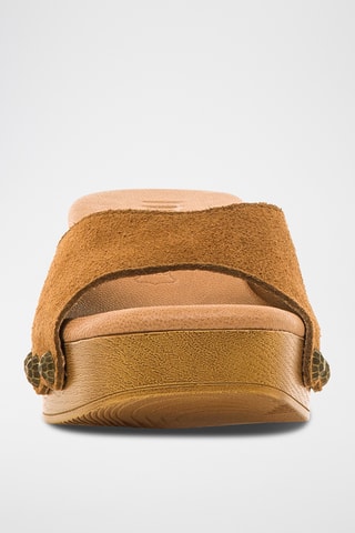 Mules à talons en nubuck Elois - Marron