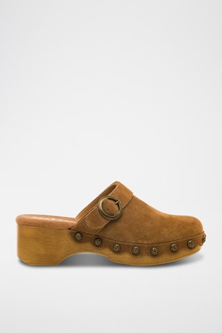 Sabots en nubuck Elois - Marron