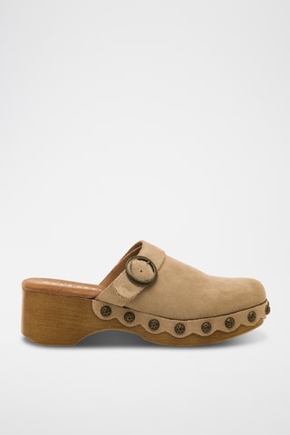 Sabots en nubuck Elois - Beige