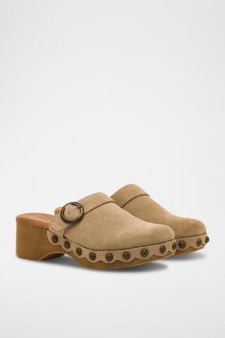 Sabots en nubuck Elois - Beige