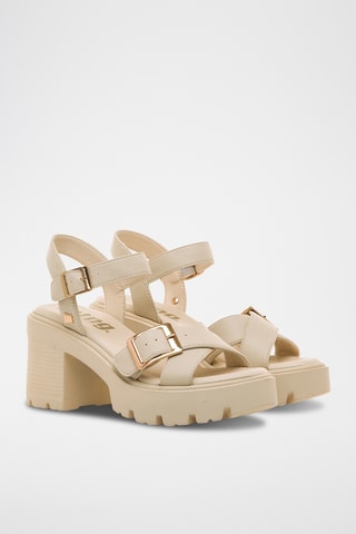 Sandales à talons Emeline - Ecru