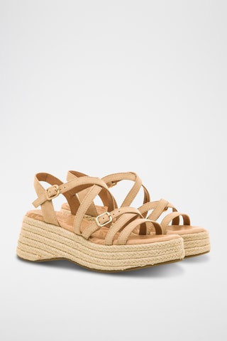 Sandales plateformes Giorgia - Beige