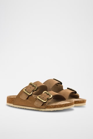 Mules en nubuck Lazy - Marron