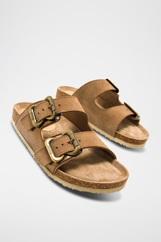 Mules en nubuck Lazy - Marron