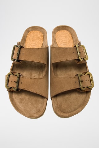 Mules en nubuck Lazy - Marron