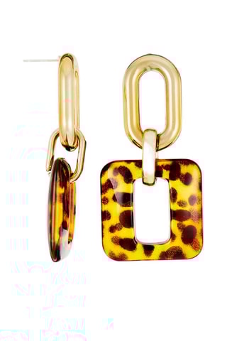 Boucles d'oreilles - Doré et marron