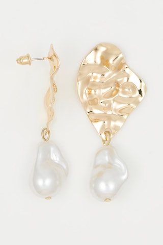 Boucles d'oreilles - Doré et blanc
