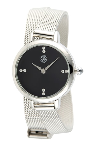 Montre à quartz en alliage - Argenté et noir