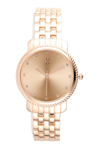 Montre à quartz en alliage - Doré rose