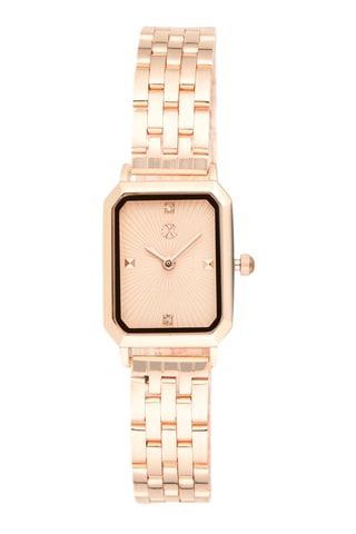 Montre à quartz en alliage - Doré rose et rose poudré