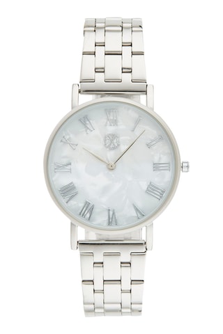 Montre à quartz en alliage - Argenté et blanc