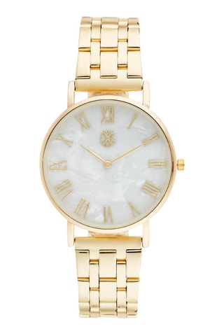 Montre à quartz en alliage - Doré et blanc