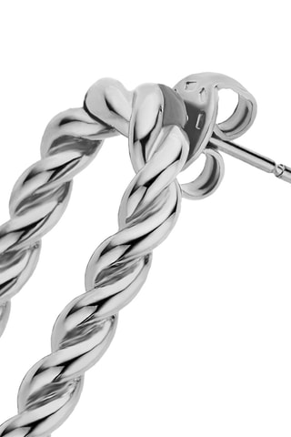 Pendientes Iconic Cable - Plateado