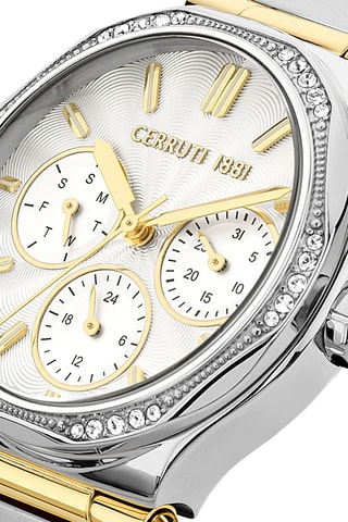 Reloj de cuarzo de acero Rendinara - Plateado y dorado