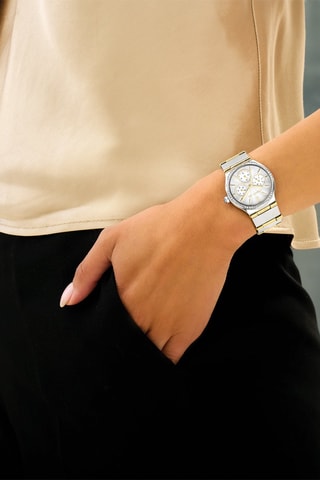 Reloj de cuarzo de acero Rendinara - Plateado y dorado