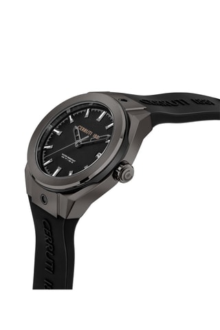 Reloj de cuarzo de caucho - Negro y gris