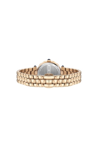 Stalen Quartz Horloge met Swarovski Kristallen en Diamanten Nemi Jewerly- Roségoudkleurig en Wit