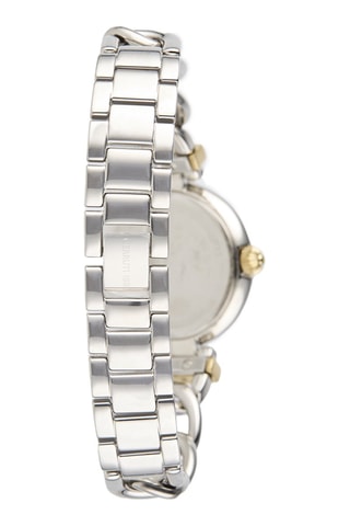 Reloj de cuarzo de acero Elettra - Plateado y dorado