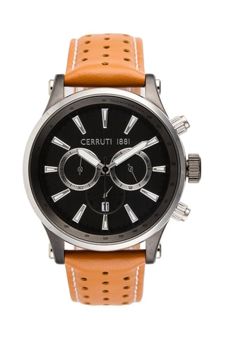 Reloj de cuarzo de piel Lavarone - Camel