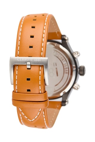 Reloj de cuarzo de piel Lavarone - Camel