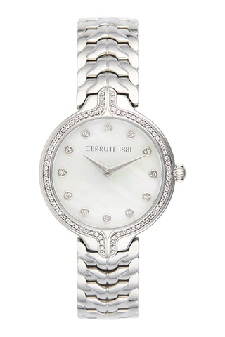 Reloj de cuarzo de acero Aurina - Plateado