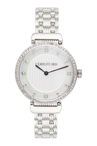 Reloj de cuarzo de acero Maira - Plateado