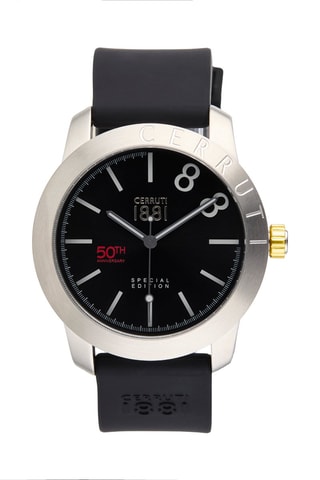 Reloj de cuarzo de caucho Lagonegro - Negro