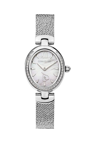 Reloj de cuarzo de acero y nácar Nemi - Plateado