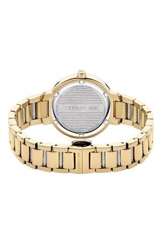 Reloj de cuarzo de acero Gardena - Dorado