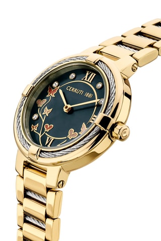 Reloj de cuarzo de acero Gardena - Dorado