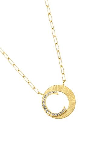 Collar Pleat - Chapado en oro amarillo